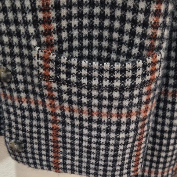 Vince Women's Plaid Blazer in Black and Pink - Picture 6 of 9